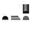 TACO Marine 1-3/8’’ Rub Rail End Cap F90-1870BKA - Essenbay Marine