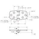 TACO Marine Knuckle Down Friction Hinge 1.6" X 2.96" X .13" H30-5053 - Essenbay Marine