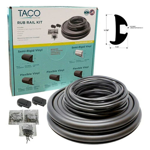 Taco Flexible Rub Rail Kit 1-7/8’’  x 1-1/8’’ 50' V11-2423BBK50-2