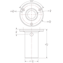 TACO Marine Aluminum Flush Mount Base for 1" Schedule 40 Pipe F34-0100BXZ - Essenbay Marine