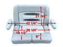 Sea Fox Boats Llebroc Dual Captain Helm  Chair 2-Tone White / Gray 1BSE1083-01 - Essenbay Marine