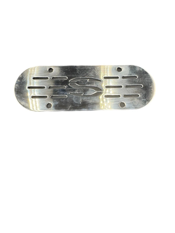 Sportsman Boats – Sportsman  Polished Stainless Steel Boat Deck Drain Cover Grate 6-5/8" x 3-1/4" – 6P2 /  66637M