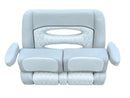 Sea Fox Boats Llebroc Dual Captain Helm  Chair 2-Tone White / Gray 1BSE1083-01 - Essenbay Marine