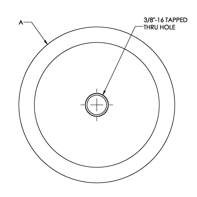 TACO MARINE 2-1/2" ANODIZED PAD - ROUND  CENTER HOLE F32-4025BXY