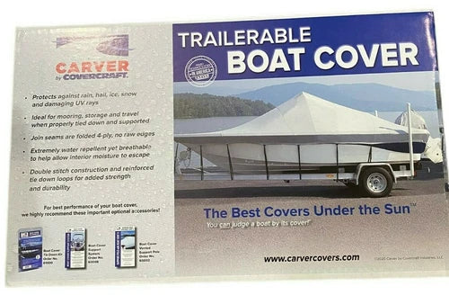 Sportsman Boats – 13-20 Sportsman Heritage 211 Carver Med Boat Cover Sunbrella 13950A NO TIE DOWN – 15H6 / 13950A