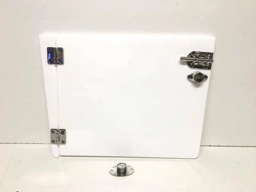 Sportsman Boats – NEW Sportsman Boats White Transom Door Stainless GEMLUX Hinges (195775-306231) – 8B1J  / 306231