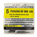 Sportsman Boats – Sportsman 1628LB Maximum Capacity Placard 5 Persons 900LB 90HP Island Reef 17 – 6.2Q1 / 35071K