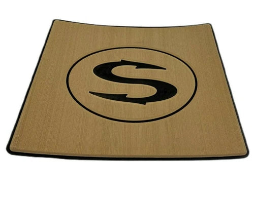 Sportsman Boats – Sportsman 15-1/2" x 13"  Peel and Stick Tan Logo Mat – 15I2 / LOGO