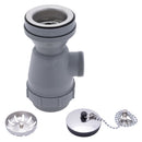 Ambassador Marine – 2 in Drain, Trap Sink Drain, 1 1/4 in-M Thread, w/Strainer, w/Chain Stopper Ultra-Mirror Finish – S00-1116-UP-R - Essenbay Marine