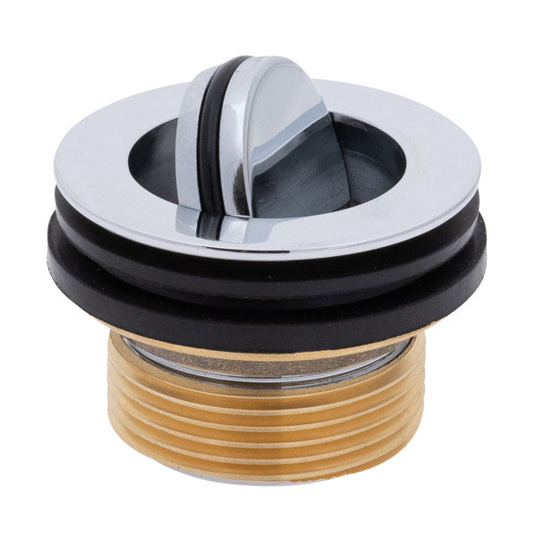 Ambassador Marine – 1 1/2 in Drain, Flip Drain no Overflow, Straight, 1 1/4 in-M Thread Adapter Chrome – S01-0304-CP-R