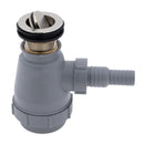 Ambassador Marine – 1 1/2 in Drain, Flip Trap Sink Drain no Overflow, 3/4 in & 1 in Marine Hose Barb Brushed Nickel – S01-0308-NP-R - Essenbay Marine