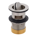 Ambassador Marine – 1 1/2 in Drain, Flip Drain with Overflow, Straight, 1 1/4 in-M Thread Adapter Brushed Nickel – S01-0504-NP-R - Essenbay Marine