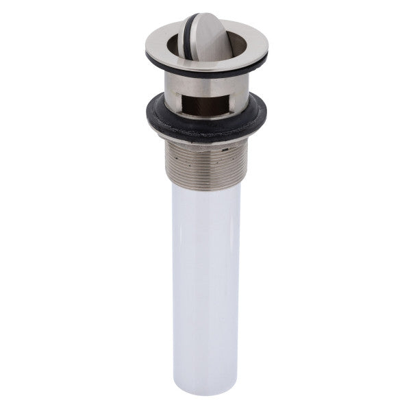 Ambassador Marine – 1 1/2 in Drain, Flip Drain with Overflow, Straight, 1 1/4 in Sweat Brushed Nickel – S01-0511-NP-R