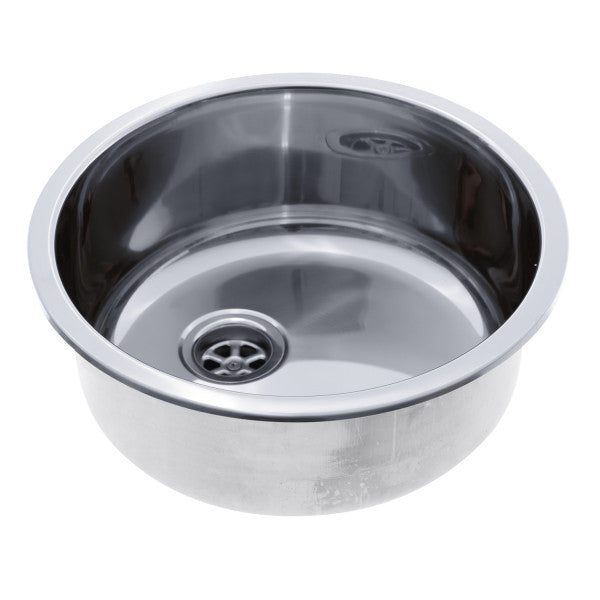Ambassador Marine – Cylinder Sink Ultra-Mirror Finish, 304 Stainless Steel, 2 in Drain, SoundKOTE – S14-2501-UM-R