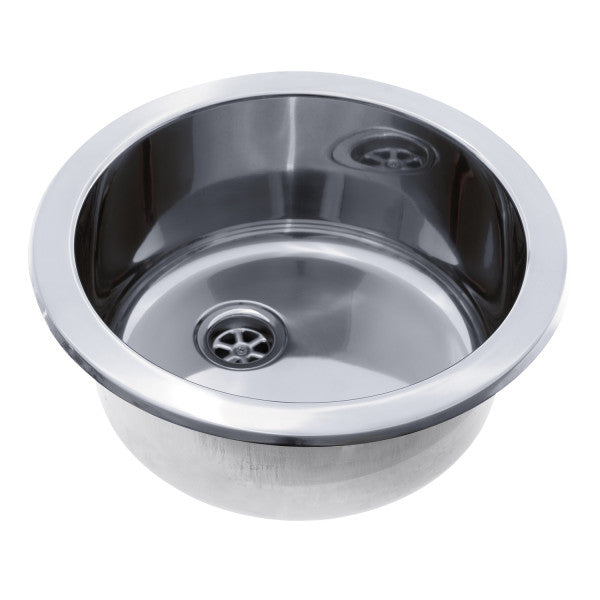 Ambassador Marine – Cylinder Sink Ultra-Mirror Finish, In 10-Pack, 304 Stainless Steel, 2 in Drain, SoundKOTE – S14-2602-UM-10p