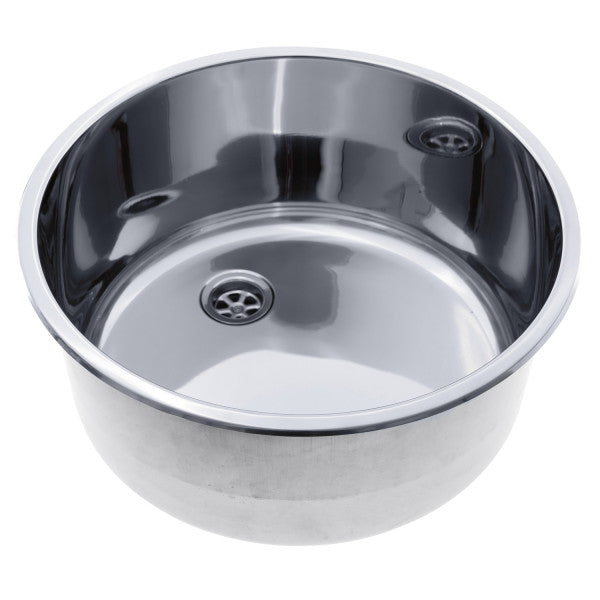 Ambassador Marine – Cylinder Sink Ultra-Mirror Finish, 304 Stainless Steel, 2 in Drain, SoundKOTE – S14-2806-UM-R