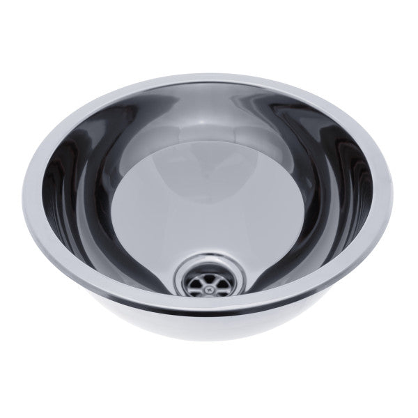 Ambassador Marine – Half-Sphere Sink Ultra-Mirror Finish, 304 Stainless Steel, 2 in Drain, SoundKOTE – S24-1501-UM-R