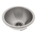Ambassador Marine – Half-Sphere Sink Brushed Finish, 304 Stainless Steel, 2 in Drain, SoundKOTE, With Tabs – S26-1409-BR-R - Essenbay Marine