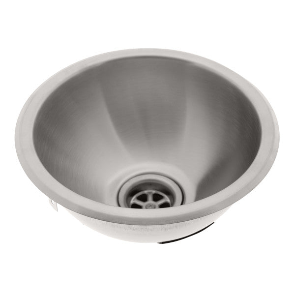 Ambassador Marine – Half-Sphere Sink Brushed Finish, In 10-Pack, 304 Stainless Steel, 2 in Drain, SoundKOTE, With Tabs – S26-1409-BR-10p