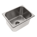 Ambassador Marine – Rectangle Sink Brushed Finish, 304 Stainless Steel, 2 in Drain, SoundKOTE – S44-1711-BR-R - Essenbay Marine