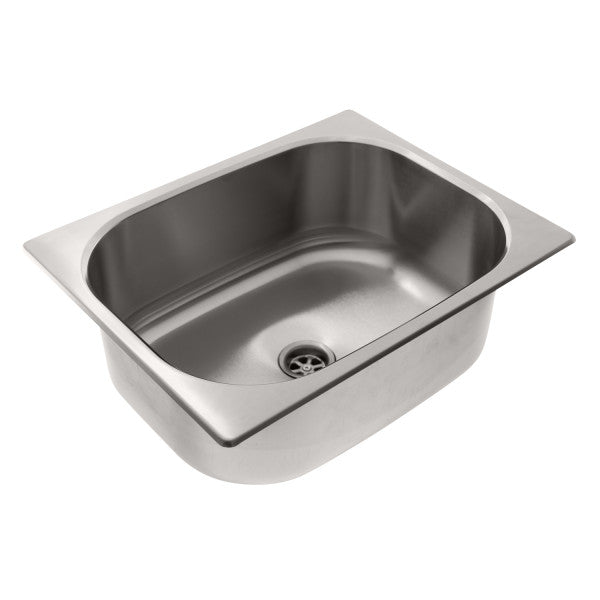 Ambassador Marine – Rectangle Sink Brushed Finish, 304 Stainless Steel, 2 in Drain, SUPER-SoundKOTE – S44-1732-BR-R