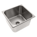 Ambassador Marine – Rectangle Sink Brushed Finish, 304 Stainless Steel, 2 in Drain, SoundKOTE – S44-1831-BR-R - Essenbay Marine