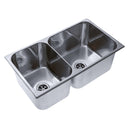 Ambassador Marine – Double Rectangle Sink Ultra-Mirror Finish, 304 Stainless Steel, 2 in Drain, SoundKOTE – S54-1823-UM-R - Essenbay Marine