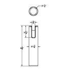 Taco Aluminum Slotted W/O Holes Rod Holder For Spinning Reels F31-1610BXZ-4A - Essenbay Marine