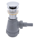 Ambassador Marine – 1 3/4 in Drain, Touch Trap Sink Drain with Cover, no Overflow, 3/4 in & 1 in Marine Hose Barb Chrome – V03-0708-CP-R - Essenbay Marine