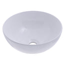Ambassador Marine – Half Sphere Vessel- Smooth Porcelain, 12 1/2 in Diameter, 1 3/4 in Drain White – V28-1502-WH-R - Essenbay Marine