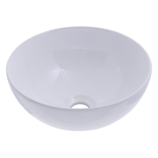 Ambassador Marine – Half Sphere Vessel- Smooth Porcelain, 12 1/2 in Diameter, 1 3/4 in Drain White – V28-1502-WH-R