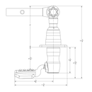 Taco Marine Grand Slam 2801 Mount with 30° Offset Handle for 1-1/2" Outrigger Pair GS-2801 - Essenbay Marine