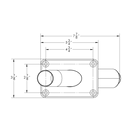 TACO Marine Striker Base (Pair) Gunnel Mount for 1-1/8" Outrigger F16-0212-F - Essenbay Marine