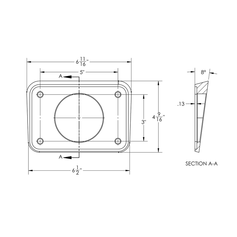 TACO Marine Wedge Plate WP-150WHA-1 - Essenbay Marine