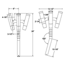 TACO Marine Olympic Rod Holder Cluster "Five-Banger" F31-0790 - Essenbay Marine