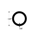 Taco Marine 3/4’’ 70' Tube Style Flexible Vinyl Insert Black, V12-0005BKA70-1 - Essenbay Marine