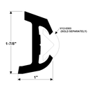 Taco Marine 1-7/8’’ x 1’’ Rigid Rub Rail RUB RAIL / Rigid Vinyl V21-9602WHA20D 20 Feet Arctic White - Essenbay Marine