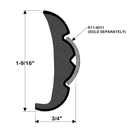 Taco 1.58’’ X .635’’ RIGID VINYL FLEX-CORE RUB RAIL  V21-9959BKA60D - Essenbay Marine