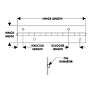 TACO 72" Aluminum Continuous "Piano" Hinge 1-1/2" x .060"AWG - Essenbay Marine