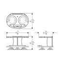 TACO Marine 2-TUMBLER POLY HOLDER  P01-2020W - Essenbay Marine