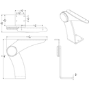 Taco Marine Armrest Starboard Side Aluminum Pivot K10-0006B-SKW - Essenbay Marine
