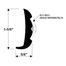 TACO Marine 1-5/8"X 5/8" 61' Flexible Rub Rail- Black V11-9798BKA61D - Essenbay Marine