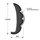 Taco Marine 1-5/8’’ x 3/4’’ Rigid Vinyl Flex-Core Rub Rail V21-9959WHC50 50 Feet Frosty White - Essenbay Marine