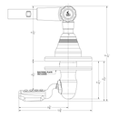 Taco Marine Pro Series GS-400 Mount for 1-1/2" Outrigger Pair - Essenbay Marine