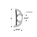 TACO Marine Suproflex Medium Rub Rail Kit 2" X 29/32" 60' Black with Chrome Insert - Essenbay Marine