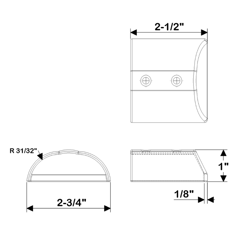 TACO Marine Stainless Steel Large Suproflex End Cap, F16-0276 - Essenbay Marine