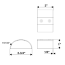 TACO Marine Stainless Steel Large Dive Door SuproFlex End Cap F16-0277 - Essenbay Marine