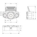 TACO Marine Black Nylon Low Profile Concealed Sundeck Latch 3.75" Pin F45-0339BL - Essenbay Marine