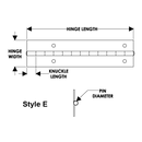 TACO Marine SS Continuous Piano Hinge 1-1/2" X 72" X .040" Annealed, H14-0112A72-1 - Essenbay Marine