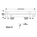 TACO Marine SS Continuous Piano Hinge 1-1/2" X 72" X .040" Annealed, H14-0112A72-1 - Essenbay Marine